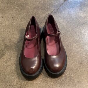 Chic Burgundy Mary Jane Flats